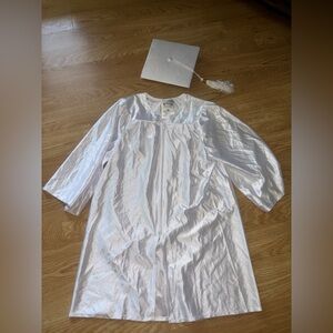White Graduation Cap and gown for Kids